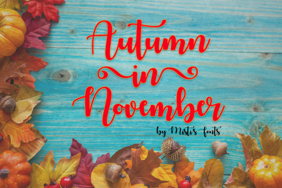 Autumn in November: A Warm Script Typeface for Web Design